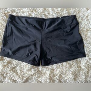 Women’s Wide Waistband Boy Leg Swimsuit Bottom Board Shorts